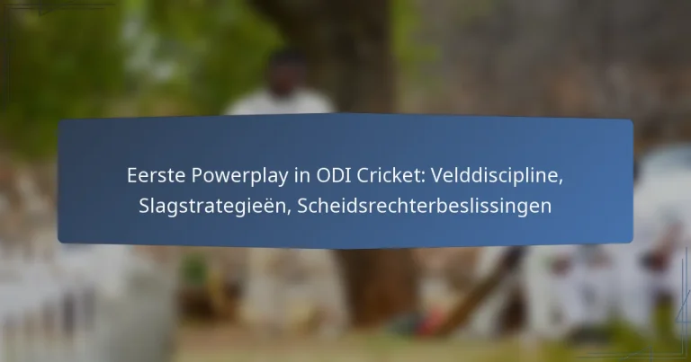 Eerste Powerplay in ODI Cricket: Velddiscipline, Slagstrategieën, Scheidsrechterbeslissingen
