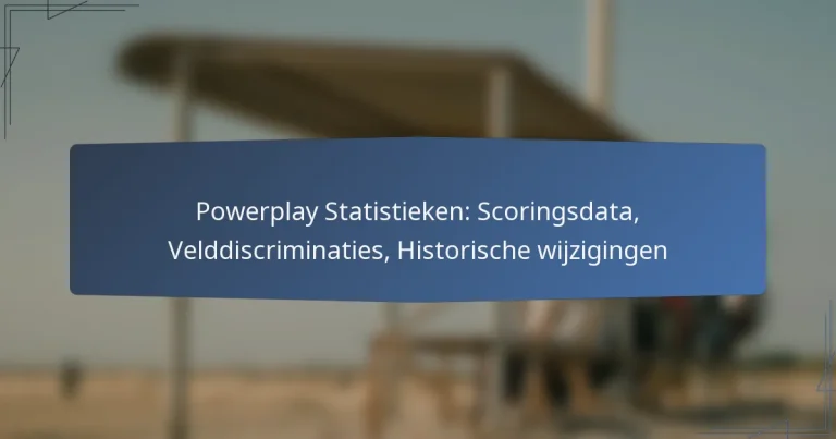 Powerplay Statistieken: Scoringsdata, Velddiscriminaties, Historische wijzigingen