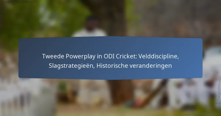 Tweede Powerplay in ODI Cricket: Velddiscipline, Slagstrategieën, Historische veranderingen